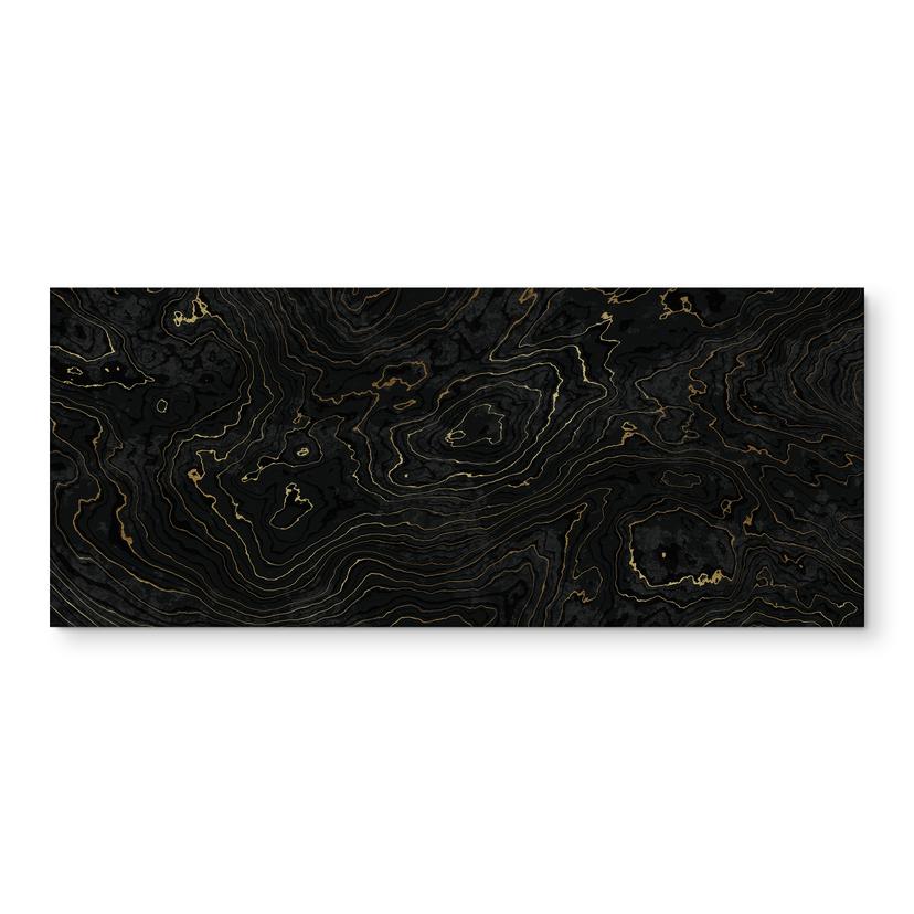 Rivestimento cucina Linee astratte nero-oro - Amini