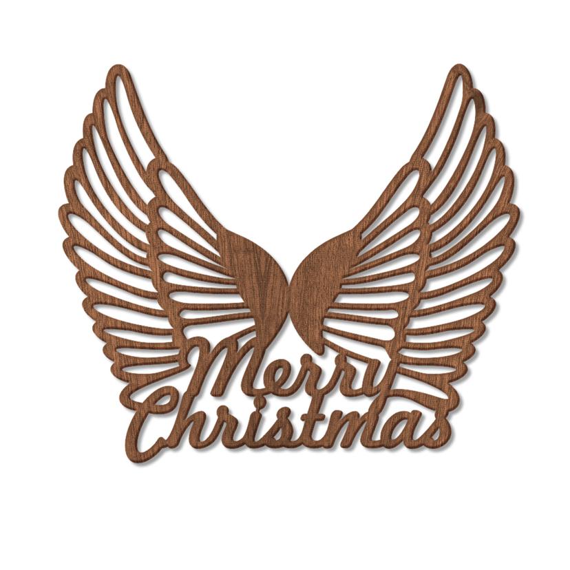 Decoro in legno - Merry Christmas