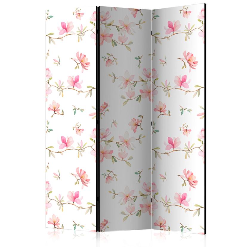 Paravent Séparation de pièce - Magnolia frais, 3 pièces