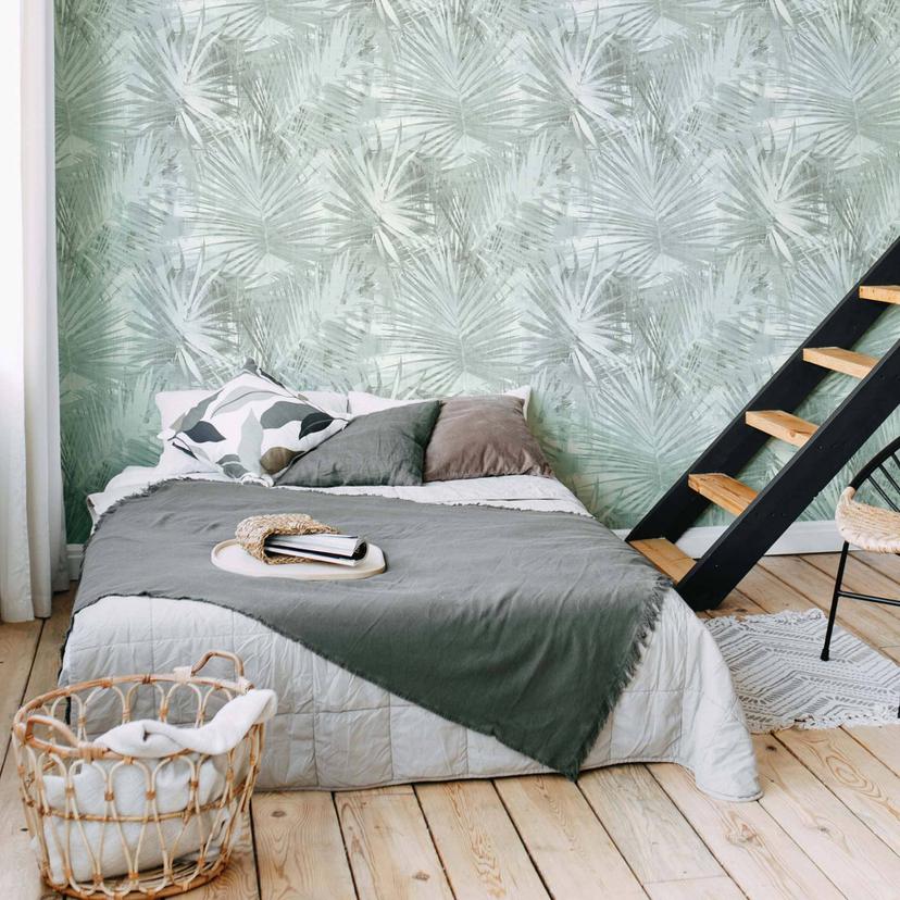 Livingwalls non-woven tapet Hygge blå, grøn