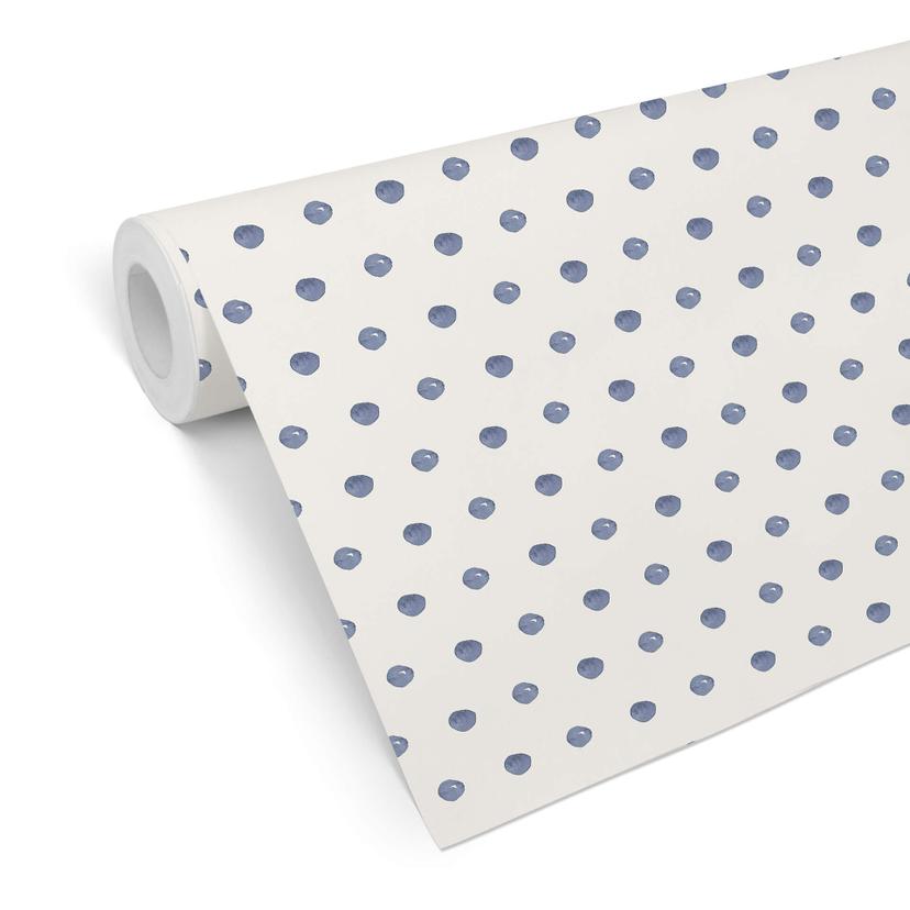 Papier peint à motifs - Points à l'aquarelle 02 - bleu