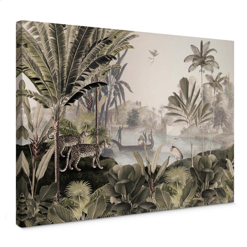 Lienzo Sir Edward - Paisaje con leopardos