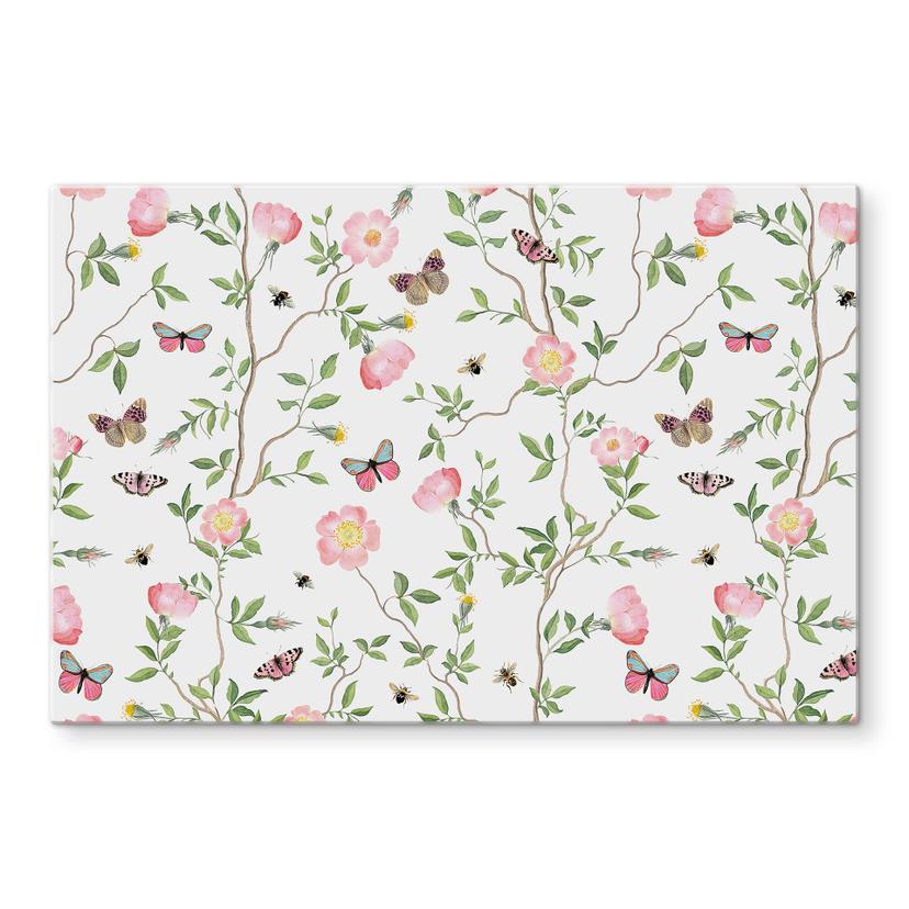 Pannello paraschizzi Rose rosa in primavera - UN Designs
