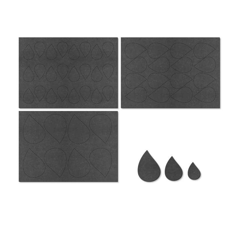 Decoro MDF - Set foglie