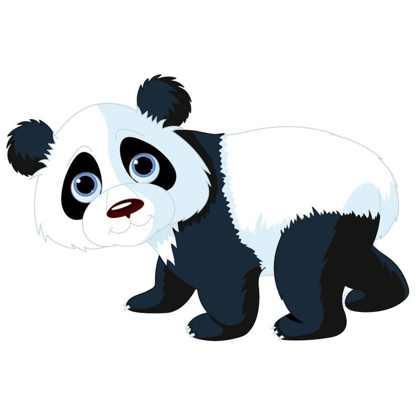 Sticker mural - Panda qui marche