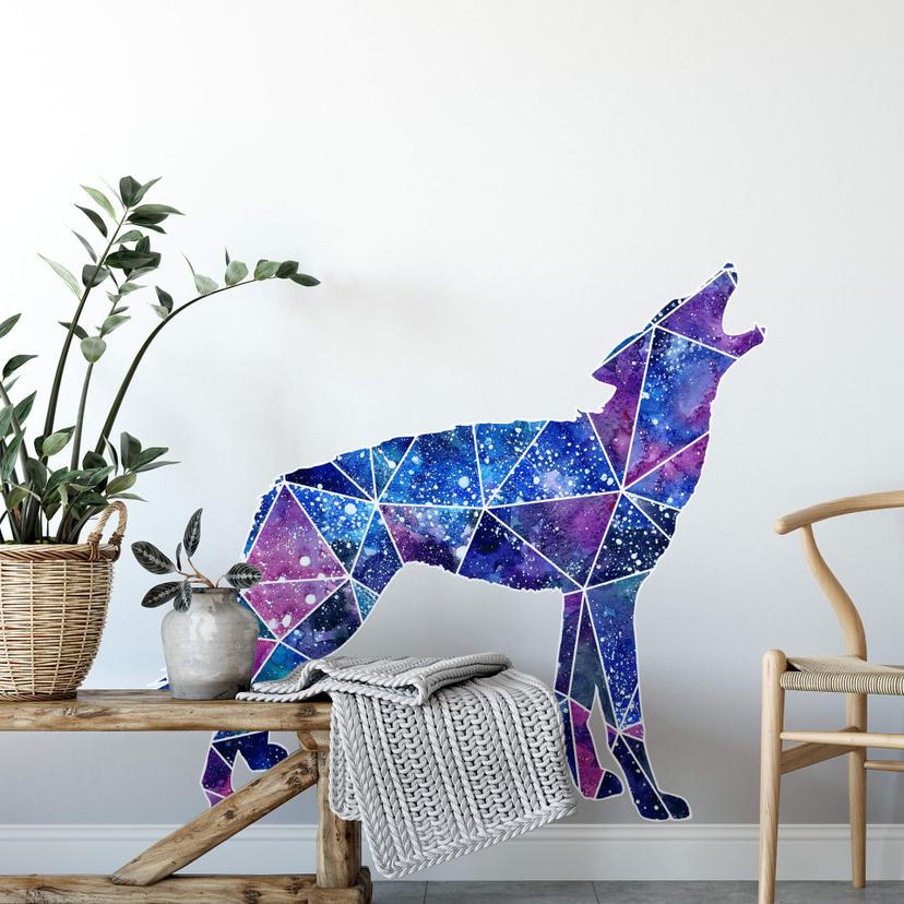 Adesivo murale  Polygon Galaxie Lupo