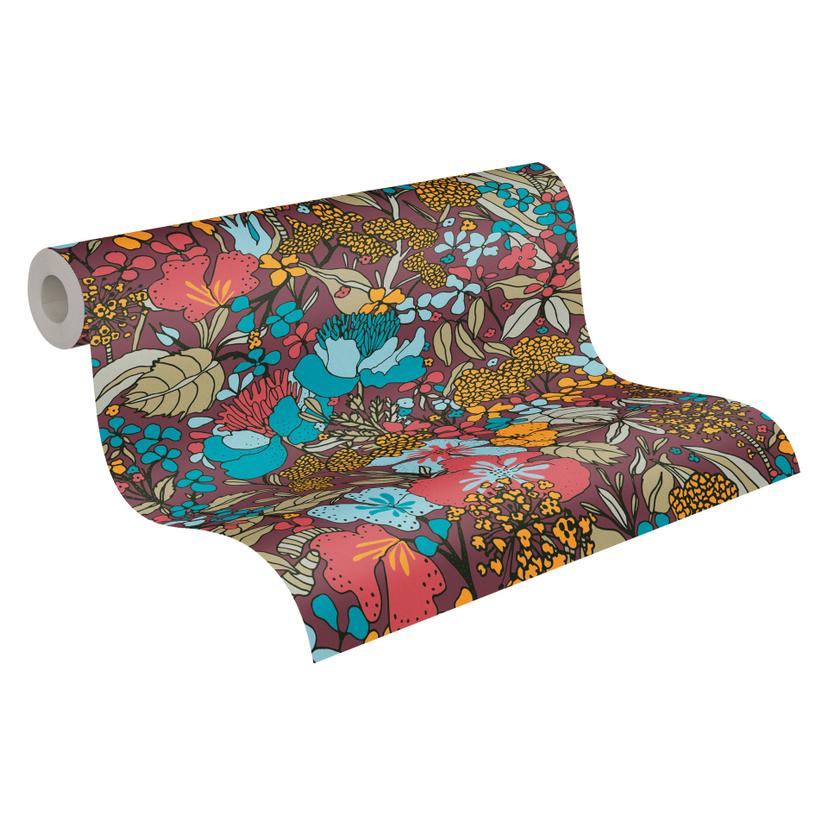 Architects Paper Floral Impression - Papier peint intissé jungle, rouge