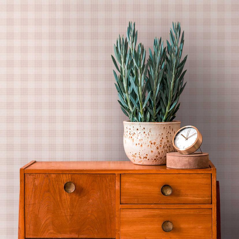 ternet non-woven tapet i retro look creme beige - vintage ternet tapet moderne