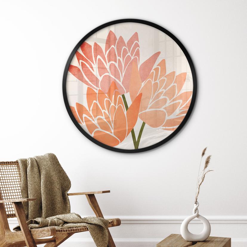 Poster Fleurs de lotus colorées - Kubistika