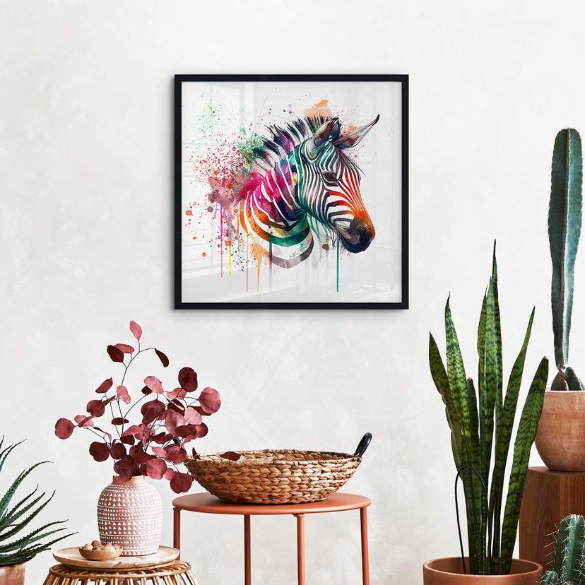 Poster Heine - Rainbow Zebra