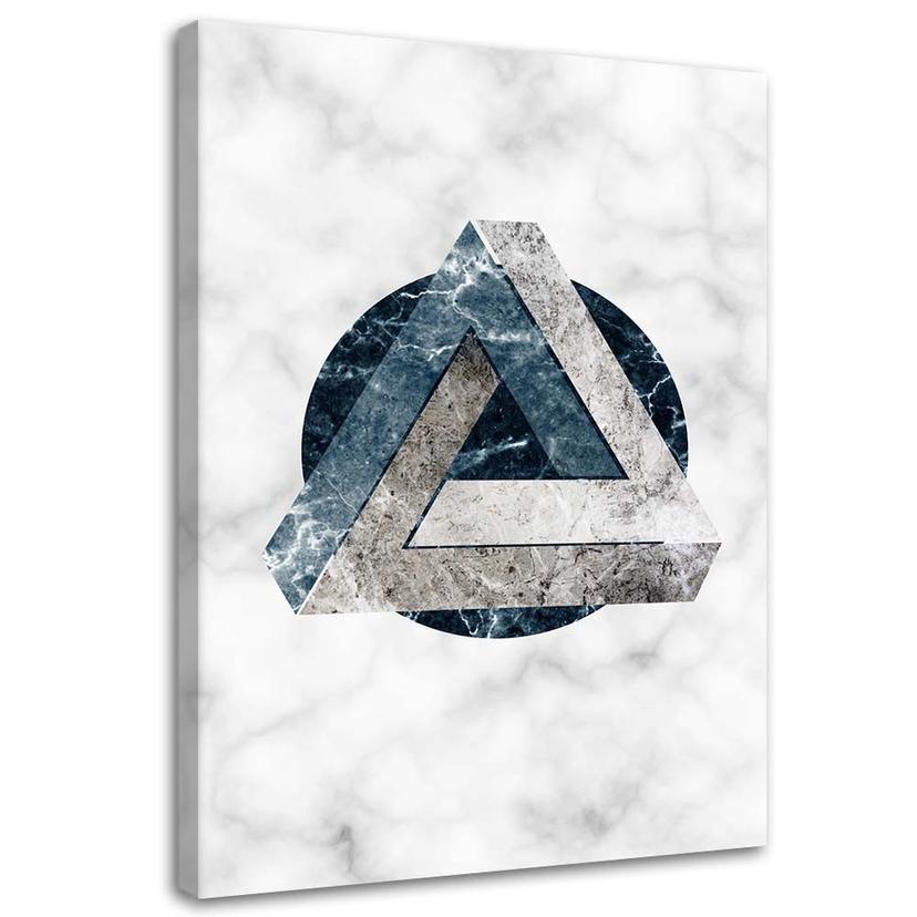 Canvasbillede, Abstrakt geometri - Marmor