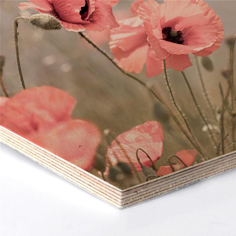 Esagoni in legno Delgado - Papaveri romantici