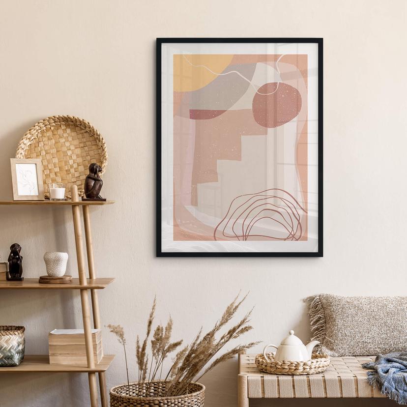 Poster Abstracte Aardetinten