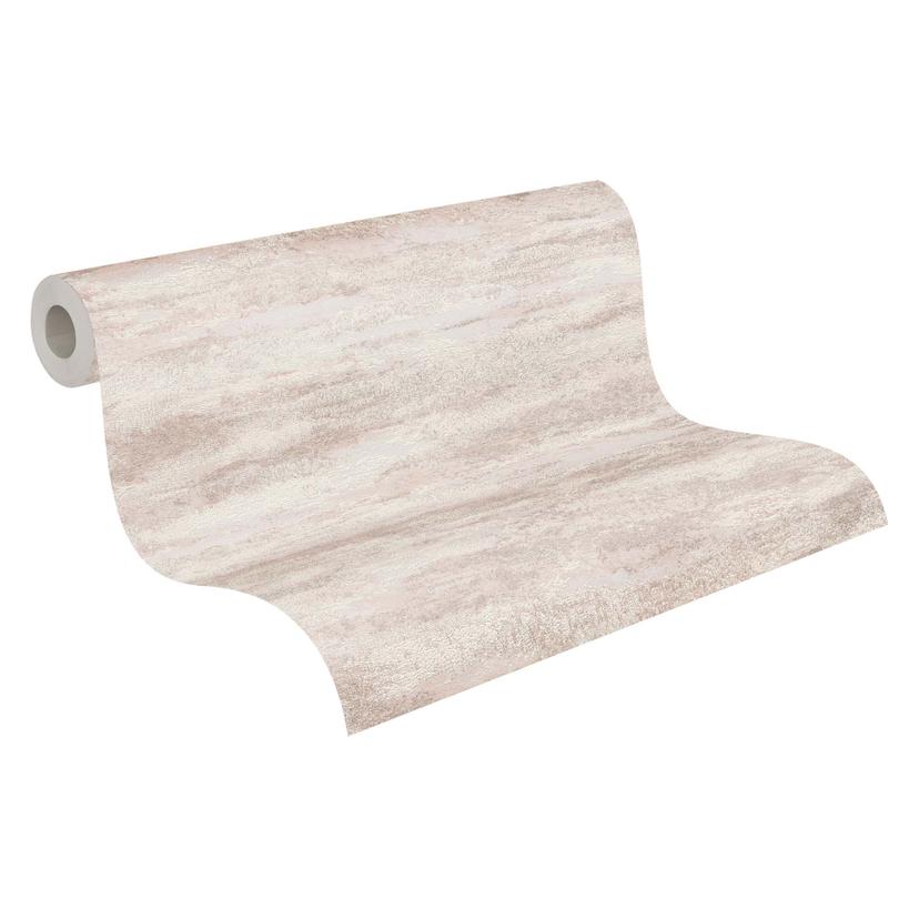 Papel pintado aspecto escayola blanco beige - Papel pintado no tejido A.S. Création