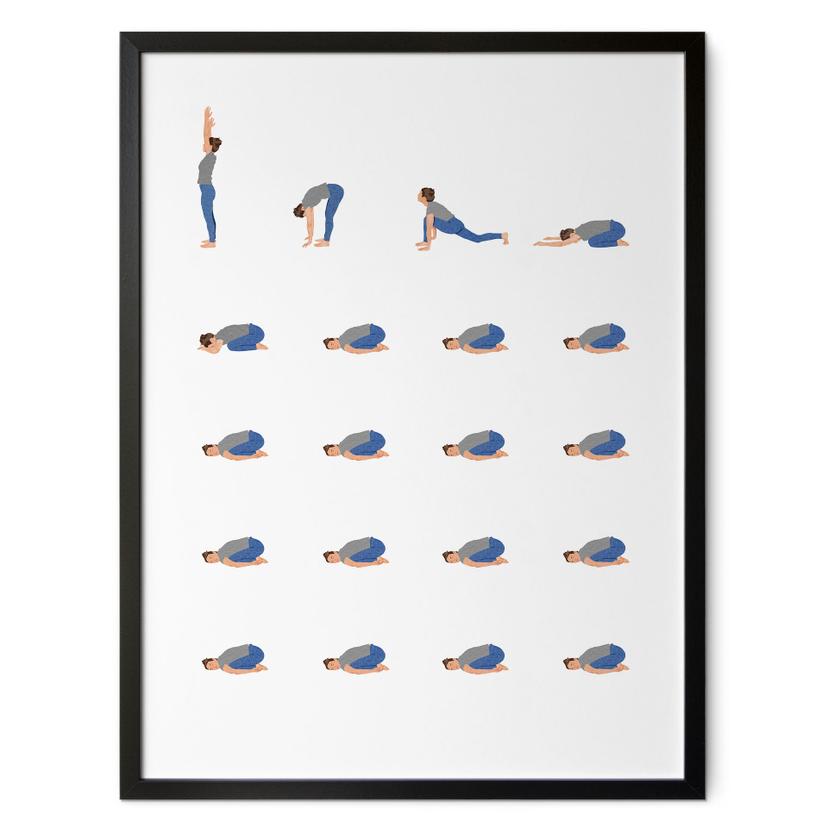 Plakat Yoga-opvarmning Balasana - Dekel