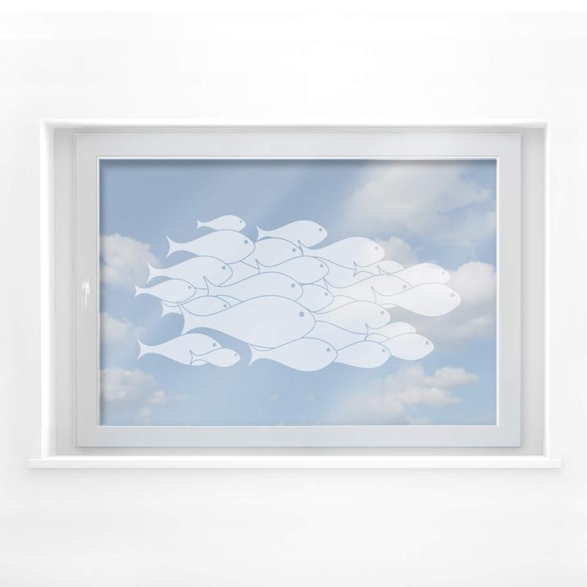 Decoración para ventanas de banco de peces