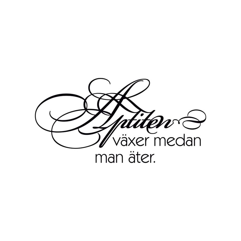 Wandtattoo Aptiten växer medan man äter