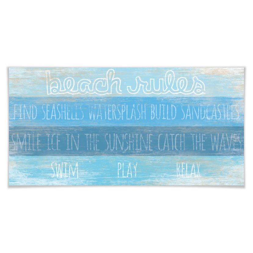Poster - Beach Rules
