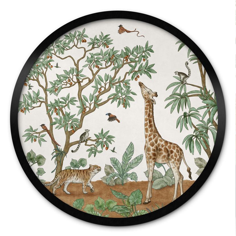 Plakat skjult objekt jungledyr - Kikki Belle - Runde