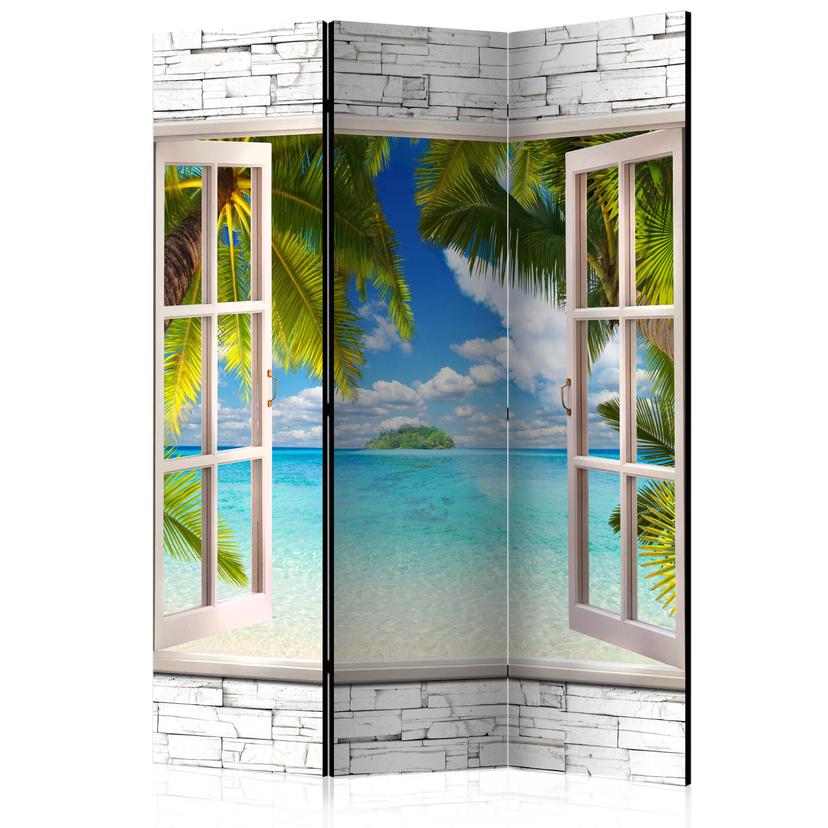 Screen room divider - Dream island, 3-delt - 135x172 cm