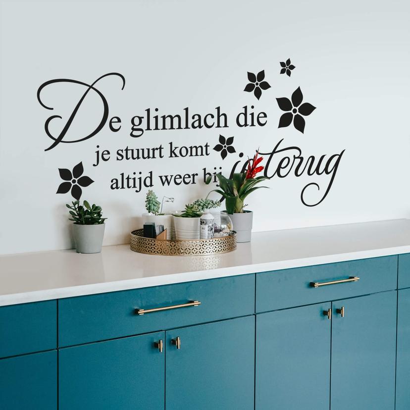 Muursticker De glimlach die je stuurt...