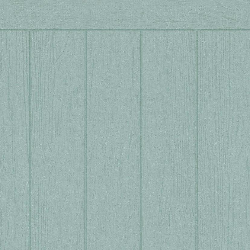 Papel pintado panel acústico de madera en verde menta - Papel pintado no tejido con textura escandin