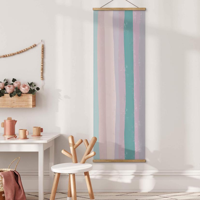 Textil poster konsttryck - Färgglad ljushet panorama - uplusmestudio