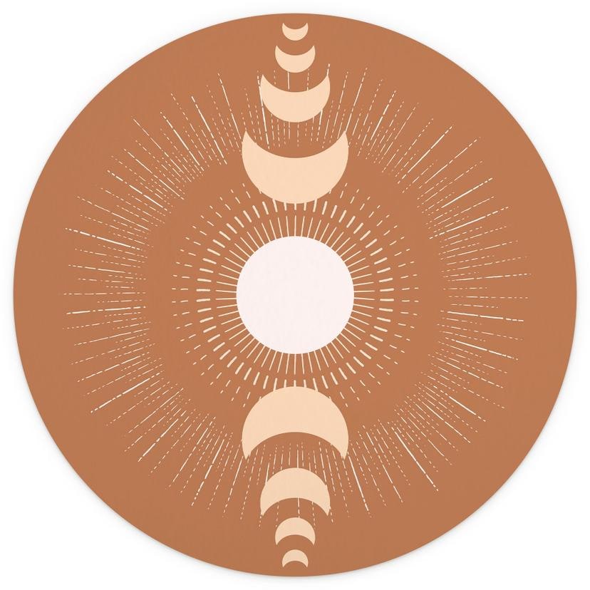 Måncykler - Sol och måne i harmoni - KsanaKalpa - Fototapet - non-woven tapet/självhäftande non-wove