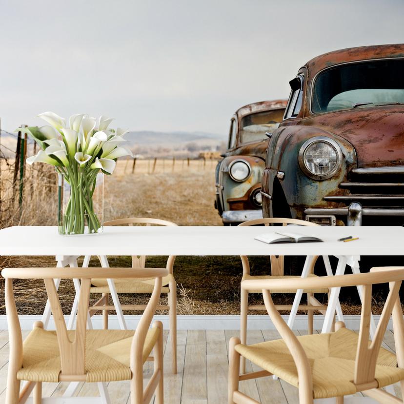 Fototapet - Old Rusted Cars