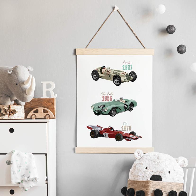 Poster Goed Blauw - Auto d'epoca