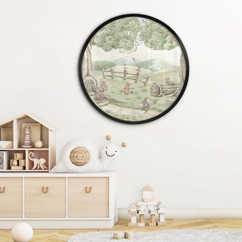 Poster Famiglia di topi nella foresta - Kikki Belle