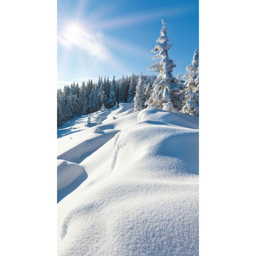 Fotomural Snowdrifts on Winter Snow - 144x260 cm