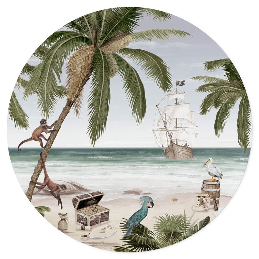 Adesivo murale Kikki Belle - Baia dei pirati - Rotondo