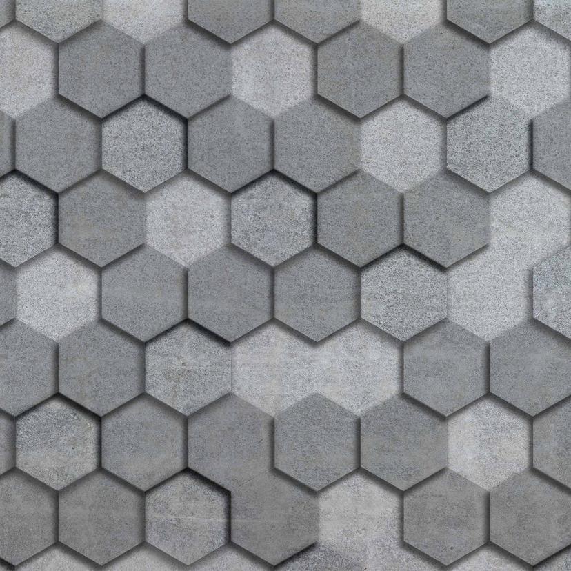 Geometric GraphicBlocks1 grigio - Carta da parati in tessuto non tessuto Designwalls 2 - 2,55 x 3,5