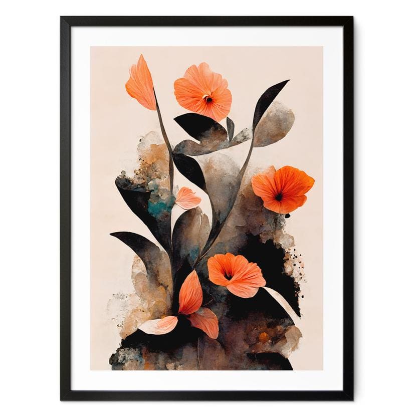 Poster Coquelicots rouge corail - Treechild