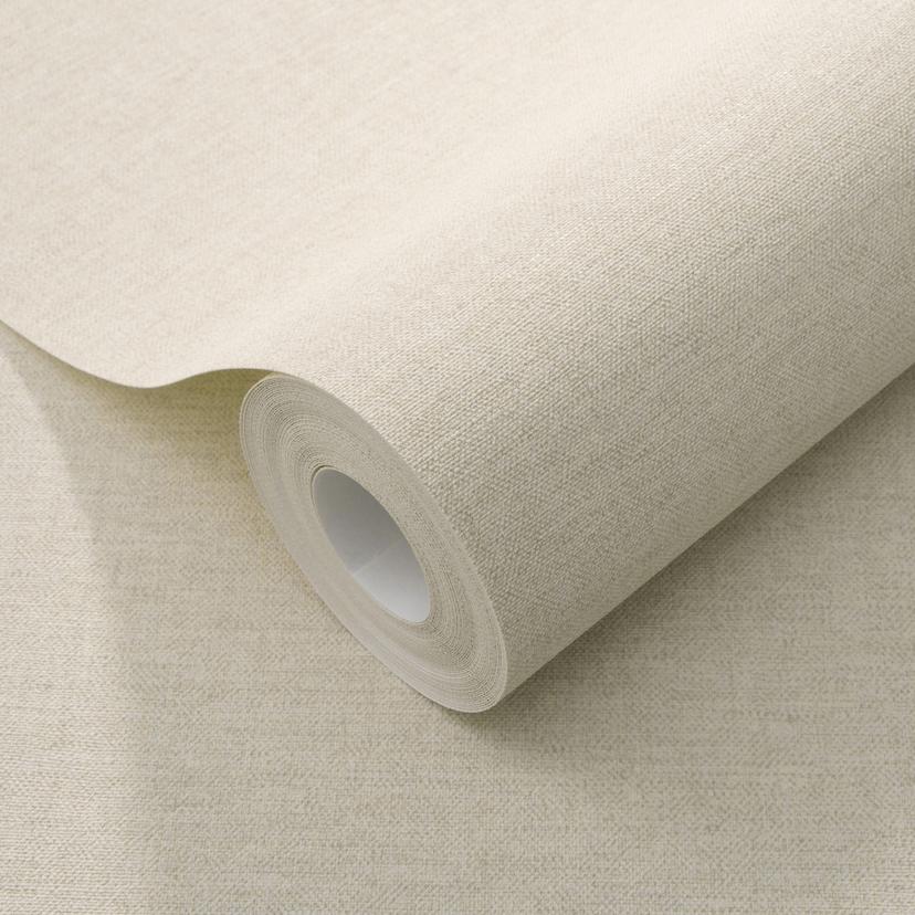 Vliesbehang, uni behang Secret Garden licht taupe