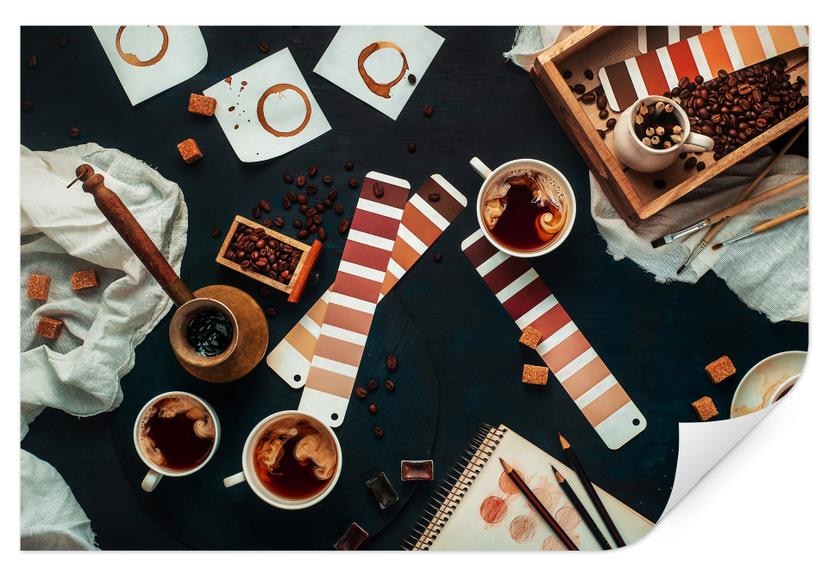 Zelfklevende Poster - Belenko - Shades of Coffee