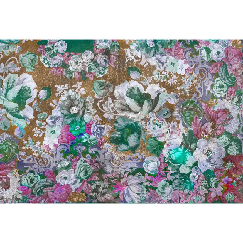 Papel pintado Barroco floral colorido - motivo floral acuarela vintage