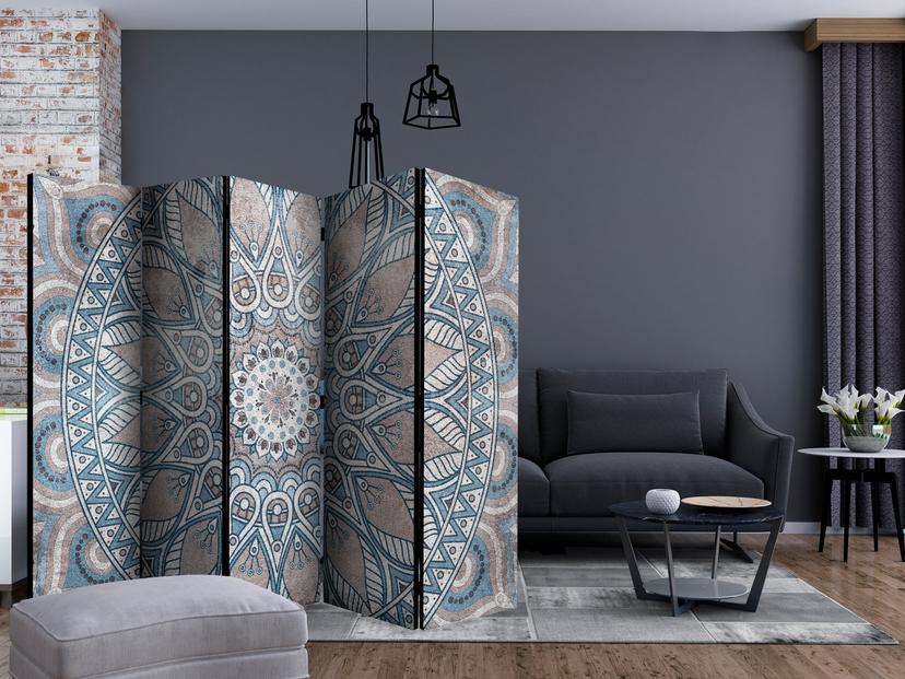 Schermo divisorio - Mandala, 5 pezzi - 225x172 cm