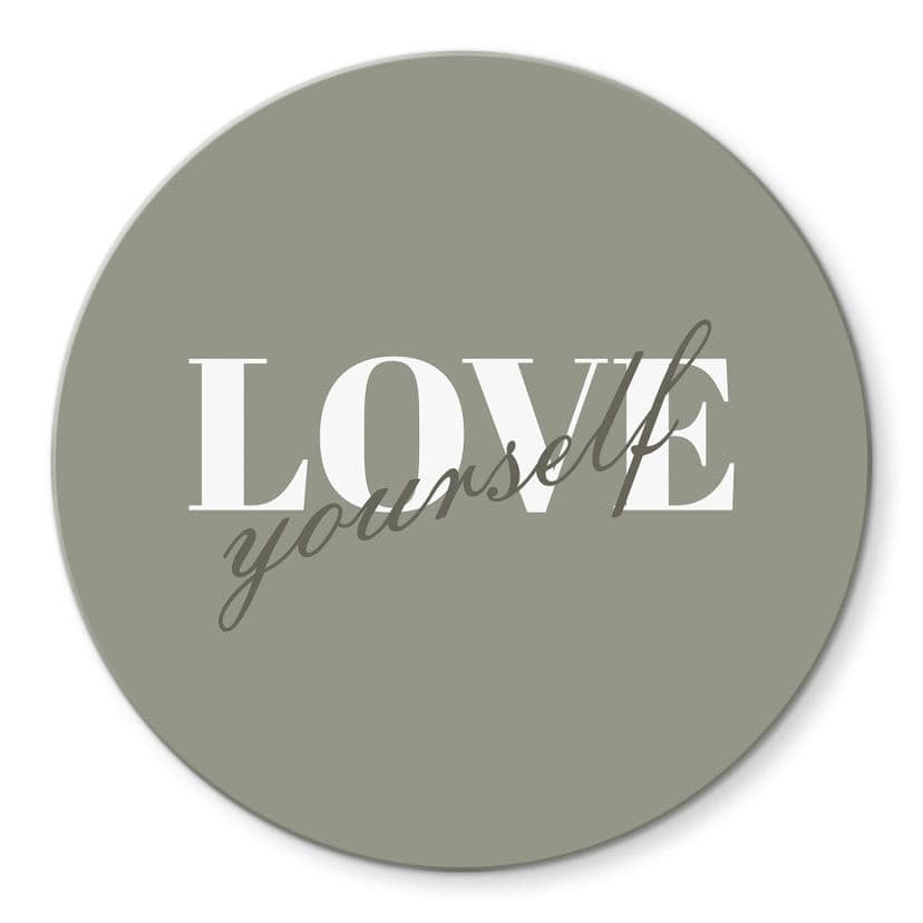 Glasbillede - Love yourself