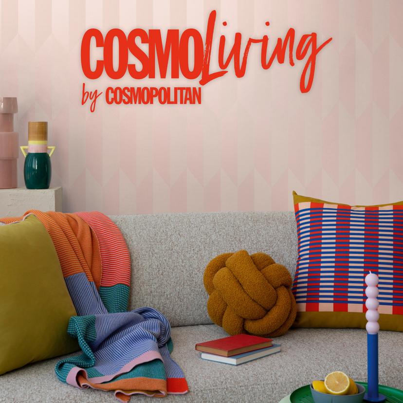 COSMOPOLITAN 3D tapet geometrisk pink moderne Ikke-vævet tapet med metallisk effekt