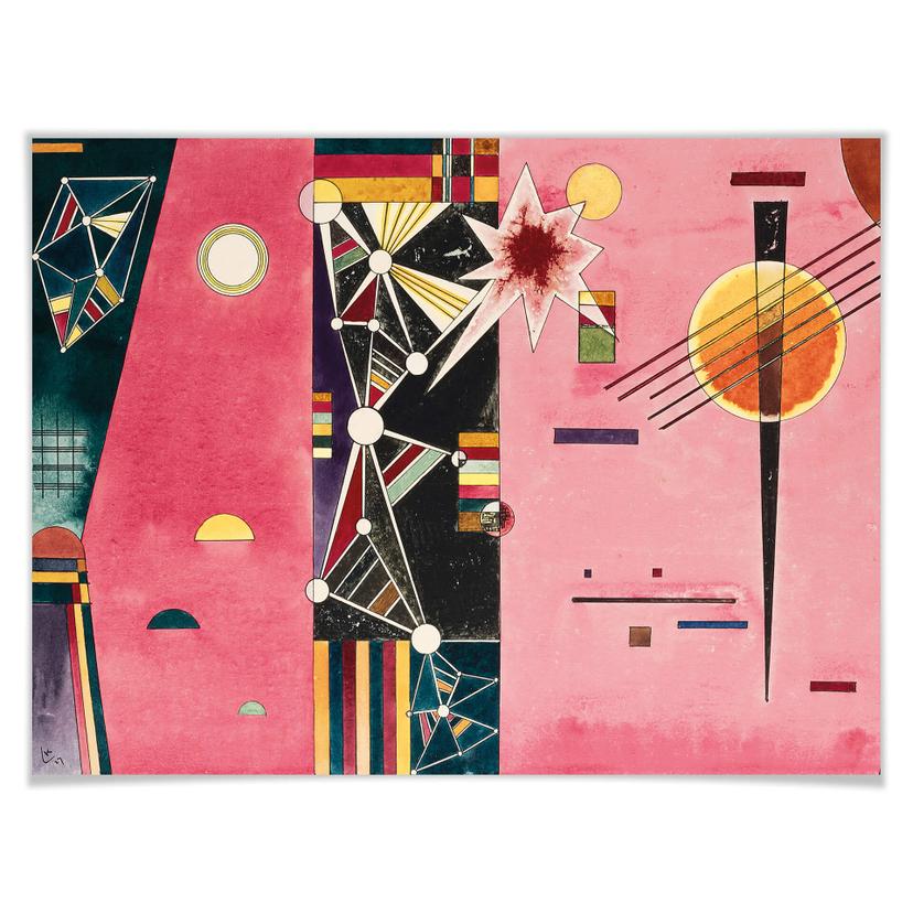 Poster Kandinsky - Rose rouge