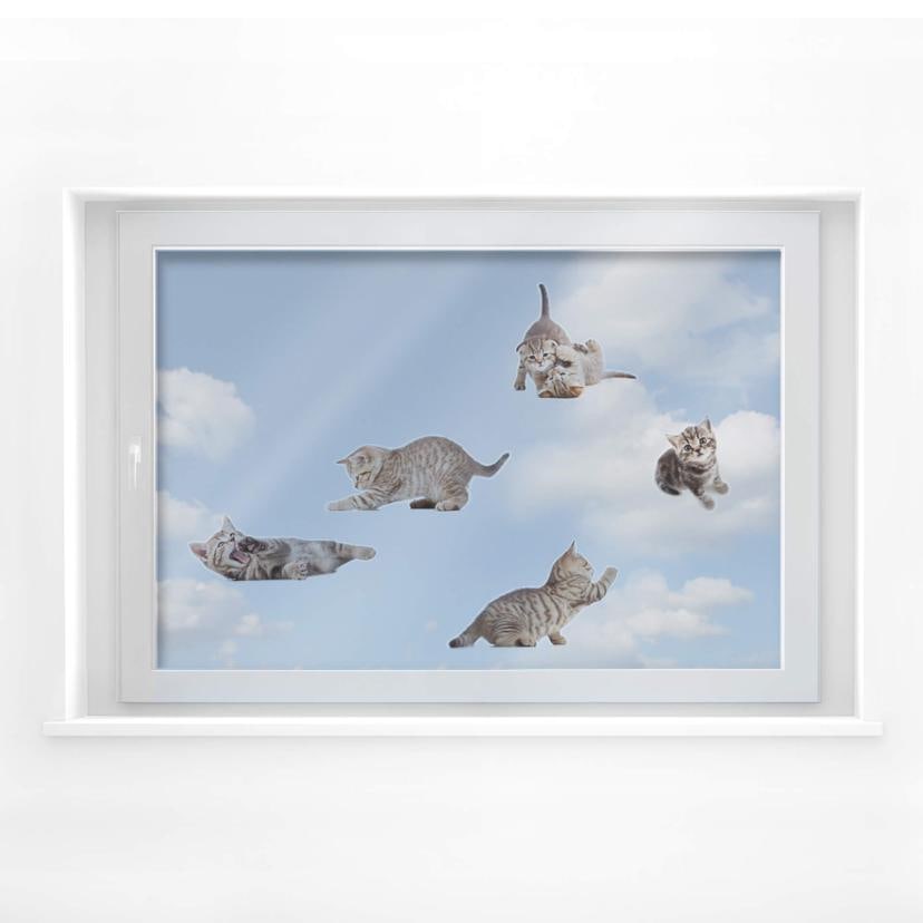 Fensterbild Real baby cats Set 01