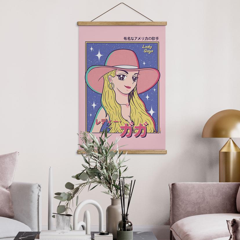 Poster tessile Anime-Girl "Lady Gaga" - Gomes
