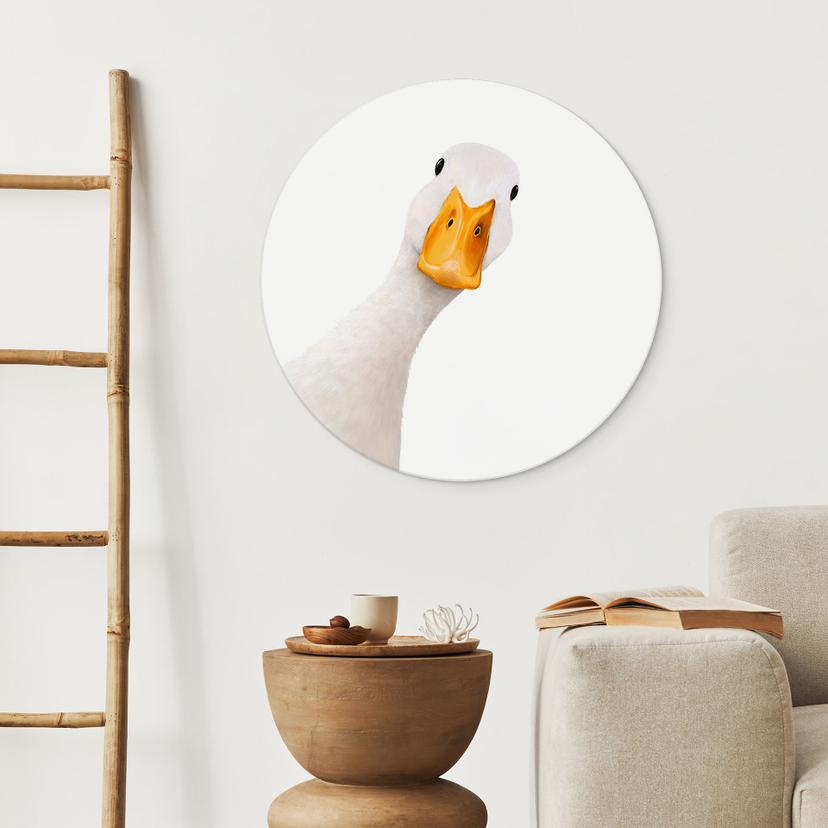 Wanddecoratie Nieuwsgierige Gans Rond - Korenkova