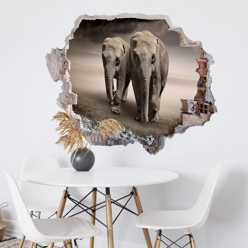 3D Wallsticker Elefanterne