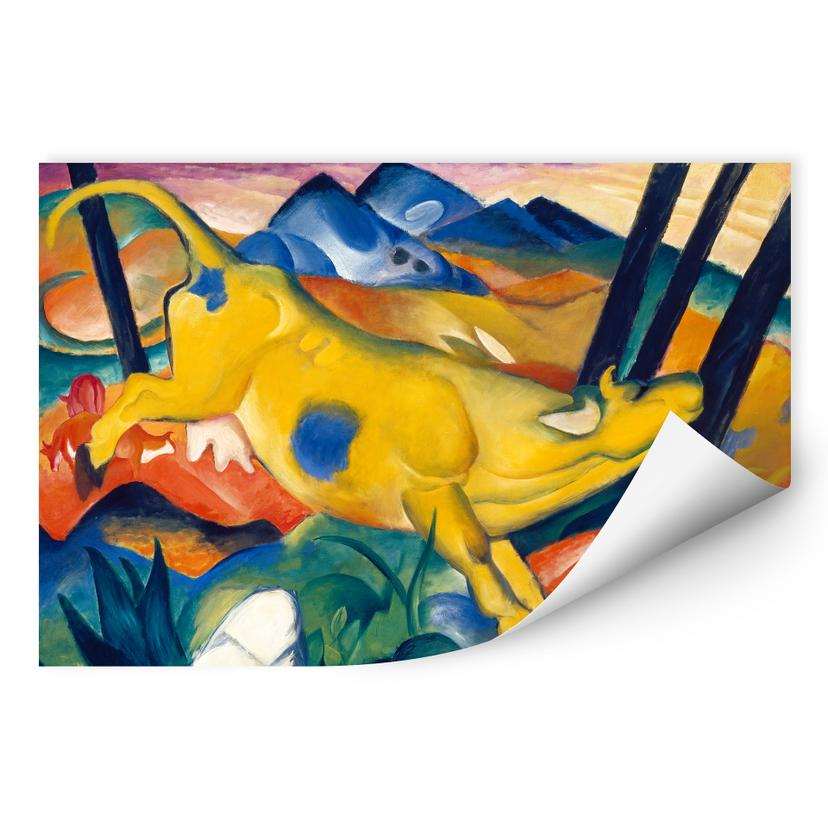 Zelfklevende Poster - Marc - Yellow Cow