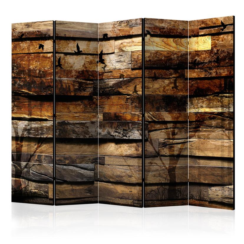 Screen room divider - Reflection of nature, 5-delt - 225x172 cm