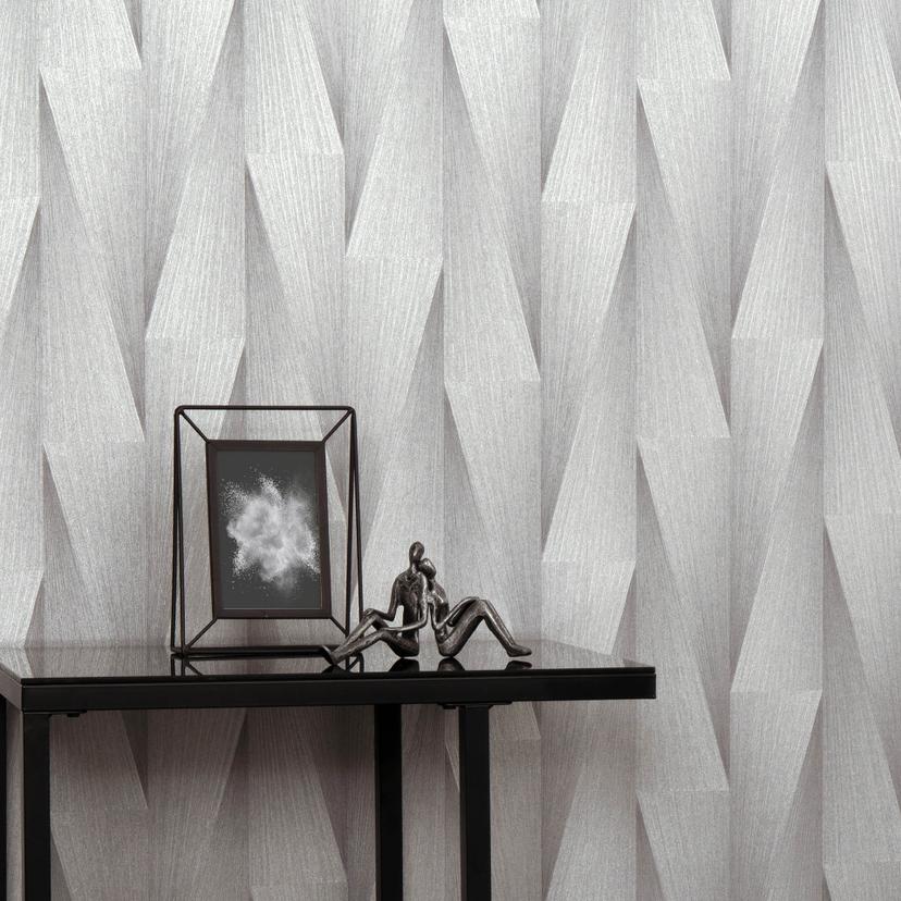 Guido Maria Kretschmer grafisk tapet Shift Fashion for Walls 5 lysegrå