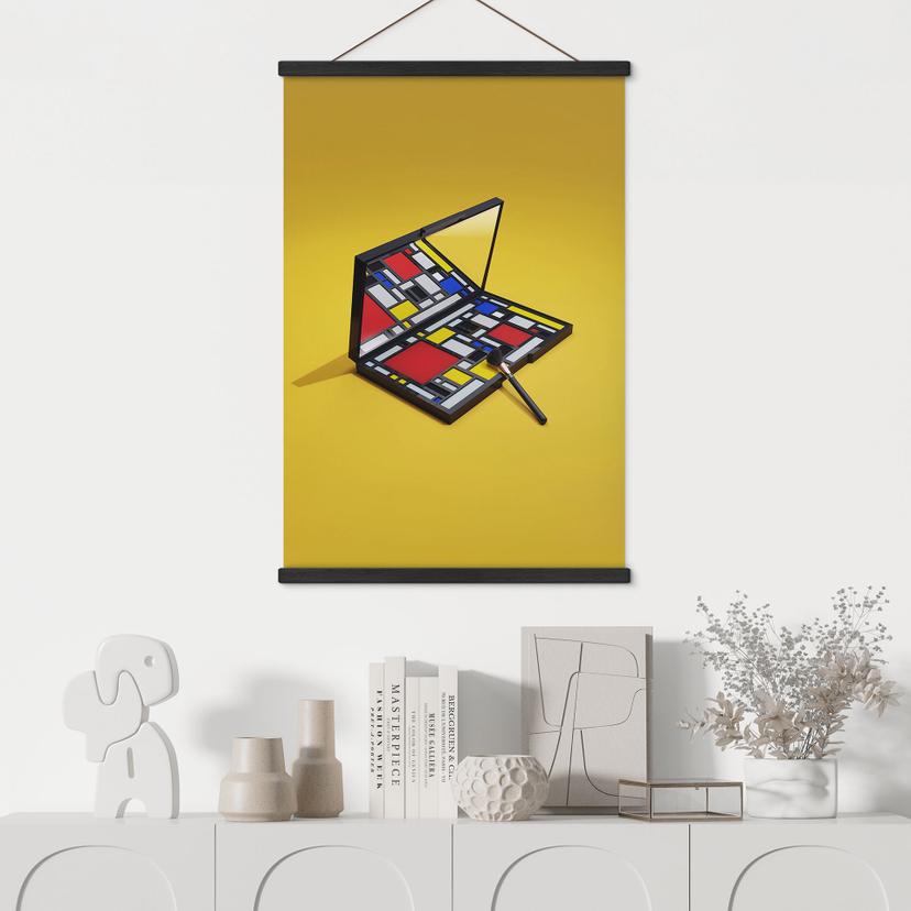 Poster tessile Tavolozza per il trucco nello stile di Piet Mondrian - Pozdniakov